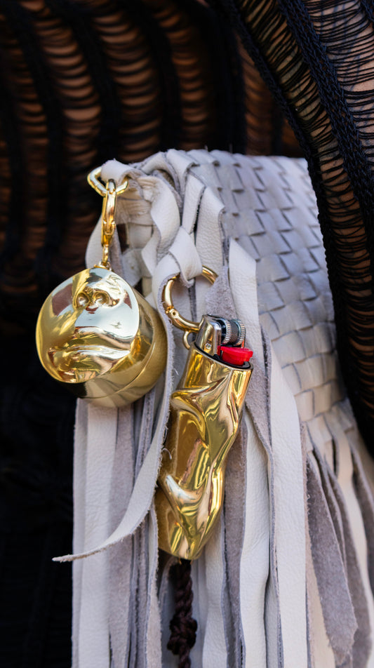 FACE PILLBOX KEYCHAIN